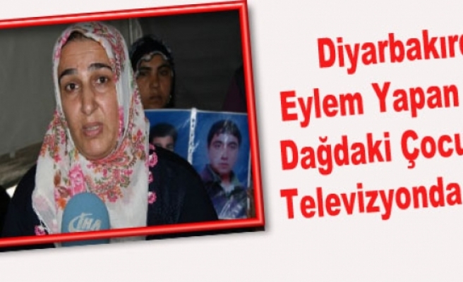 Diyarbakırda Eylem Yapan Anne Dağdaki Çocuğunu Televizyonda Gördü